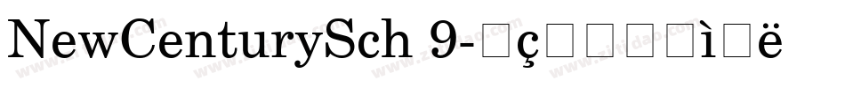 NewCenturySch 9字体转换
